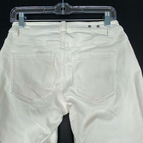 Cabi Zip Curvy Skinny Jean White Womens size 2 Style #5317. Stretch Pockets - Picture 8 of 11